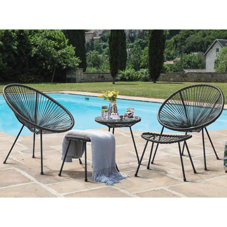 Wade Logan Bauko 2 Person Outdoor Seating Group Reviews Wayfair